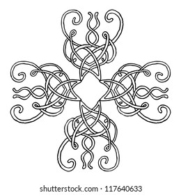 abstract swirly cross background