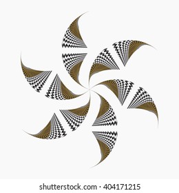 Abstract swirly illustration vector design. Decorative flower.
