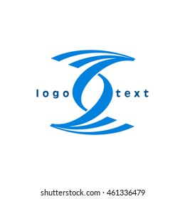 Abstract swirly logo template.