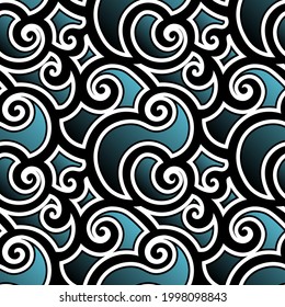 abstract swirly pattern with ocean waves