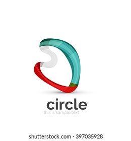 Resumen de la plantilla de logotipo redondeado rápidamente. Ilustración del vector