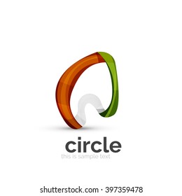 Abstract swirly round logo template. Vector illustration