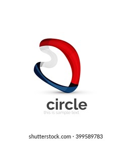 Resumen de la plantilla de logotipo redondeado rápidamente. Ilustración del vector