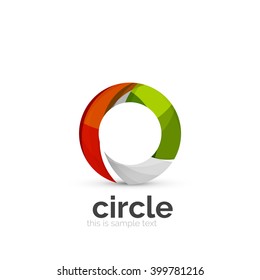 Resumen de la plantilla de logotipo redondeado rápidamente. Ilustración del vector