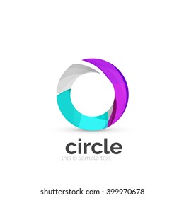 Resumen de la plantilla de logotipo redondeado rápidamente. Ilustración del vector