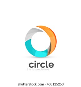 Abstract swirly round logo template. Vector illustration