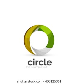 Abstract swirly round logo template. Vector illustration