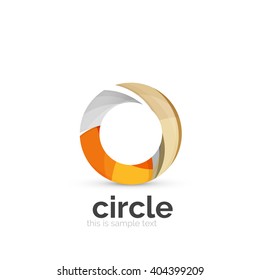 Abstract swirly round logo template. Vector illustration