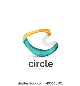 Abstrakte, rund um die Logo-Vorlage. Vektorgrafik