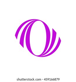 Abstract swirly round logo template. 