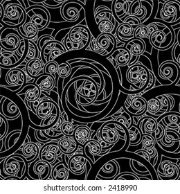 Abstract Swirly Seamless Pattern - Vector
