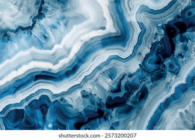 Abstract swirly texture. Fantasy fractal background. 3D rendering. Shellfish, stone, pearl. White and blue