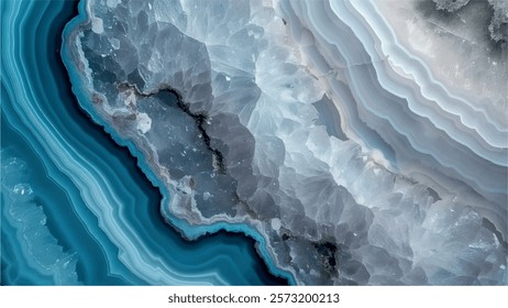 Abstract swirly texture. Fantasy fractal background. 3D rendering. Shellfish, stone, pearl. White, grey and blue