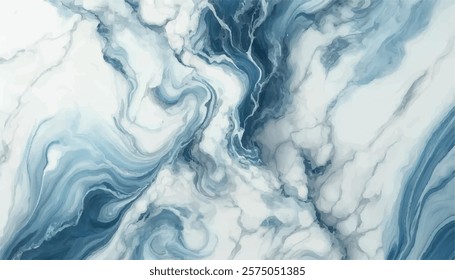 Abstract swirly texture. Fantasy fractal background. 3D rendering. Shellfish, stone, pearl. Blue, white and grey	