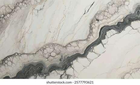 Abstract swirly texture. Fantasy fractal background. 3D rendering. Shellfish, stone, pearl. Beige, grey and white