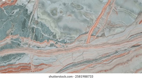 Abstract swirly texture. Fantasy fractal background. 3D rendering. Shellfish, stone, pearl. Beige, grey, green and pink