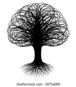 Abstract swirly tree