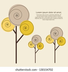 abstract swirly tree background