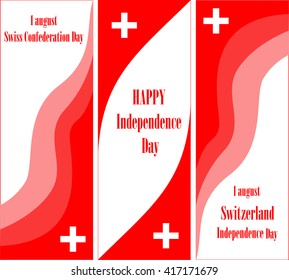 Abstract Swiss Flag, confederation day. 1 august