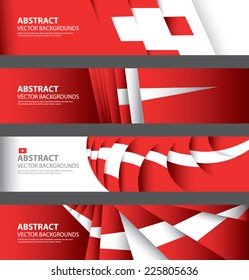 Abstract Swiss Flag, Switzerland Background (Vector Art)