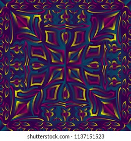 abstract switching red violet and green contemporary vintage pattern