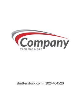 abstract swoosh for company business logo icon vector template