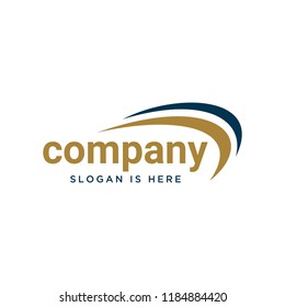 abstract swoosh design logo template