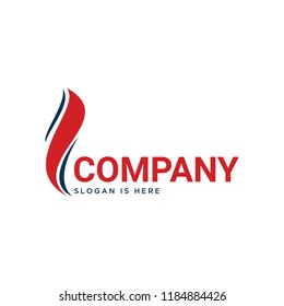 abstract swoosh design logo template