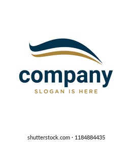 abstract swoosh design logo template