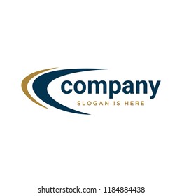 abstract swoosh design logo template