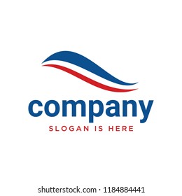 abstract swoosh design logo template