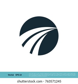Abstract Swoosh Finance Icon Vector Logo Template Illustration Design. Vector EPS 10.
