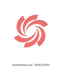 Abstract Swoosh Flower Propeller Logo Template