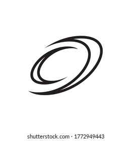 abstract swoosh line icon vector on white background