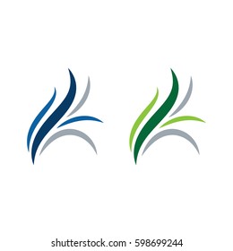 Abstract swoosh logo design