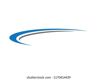 Abstract Swoosh Logo Design Template