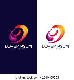 Abstract Swoosh Logo Design Vector Template