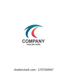 abstract with swoosh logo design vector