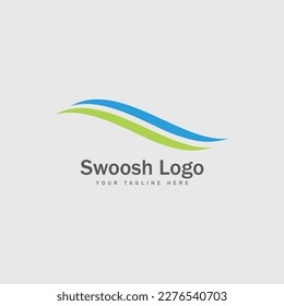 ilustración de diseño vectorial del icono del logotipo de swoosh abstracto