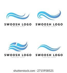 Ilustración Abstractas del diseño del Vector del icono del logotipo de Swoosh