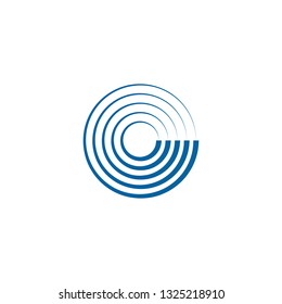 
Abstract Swoosh Spinning Whirl Logo Template