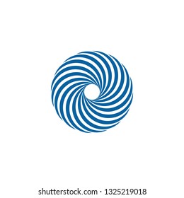 
Abstract Swoosh Spinning Whirl Logo Template