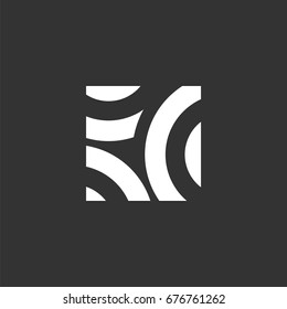 Abstract Swoosh in Square Logo Template Illustration Design. Vector EPS 10.