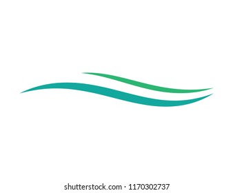 Abstract Swoosh Vector Logo Template