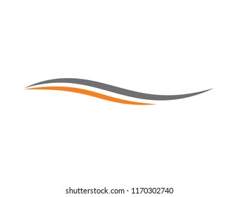 Abstract Swoosh Vector Logo Template