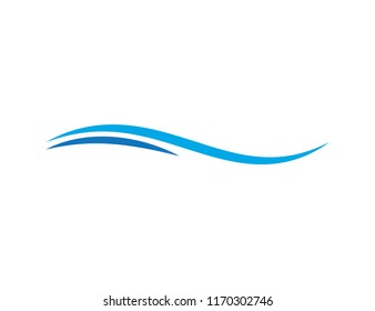 Abstract Swoosh Vector Logo Template