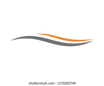 Abstract Swoosh Vector Logo Template