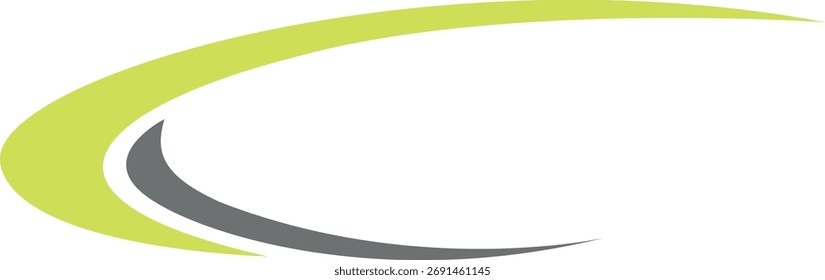 Abstract swoosh wave design template modern dynamic curve vector illustration.	