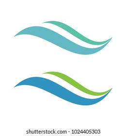 abstract swoosh wave logo icon vector template