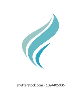 abstract swoosh wave logo icon vector template